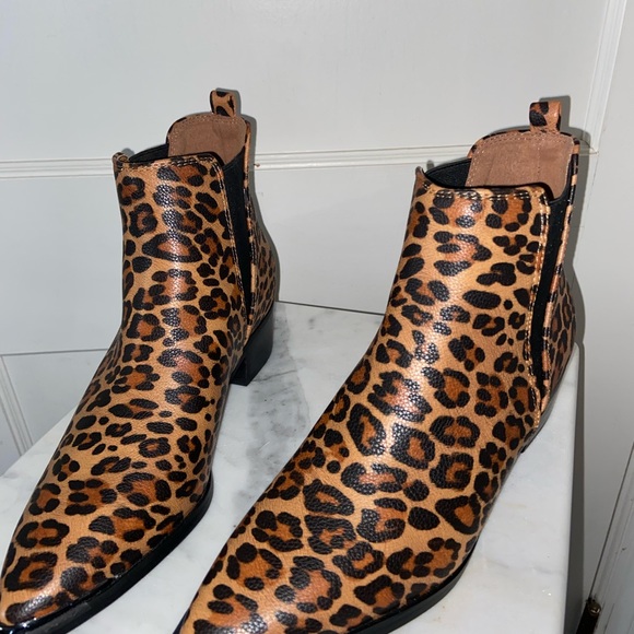 🐆 EXCELLENT CONDITION A RIDER GIRL LEOPARD ANKLE BOOTIE WOMENS SIZE 8 - Picture 8 of 11